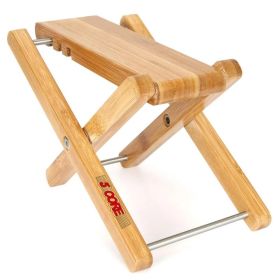 5 Core Guitar Foot Stool 3 Level Adjustable Leg Rest Non Slip Portable Wood Classical Footrest (Option: WoodGuitarFootstool)