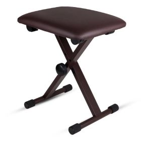 5 Core Keyboard Bench 2 Inch Padded Cushioned Piano Stool Height Adjustable 19" Guitar Seat Portable (Option: KBB02BR)