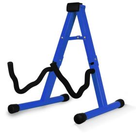 5 Core Guitar Stand 2 Pack A Frame W Soft Foam Arm Non Slip Rubber For Acoustic Electric Bass (Option: GSSBLU)